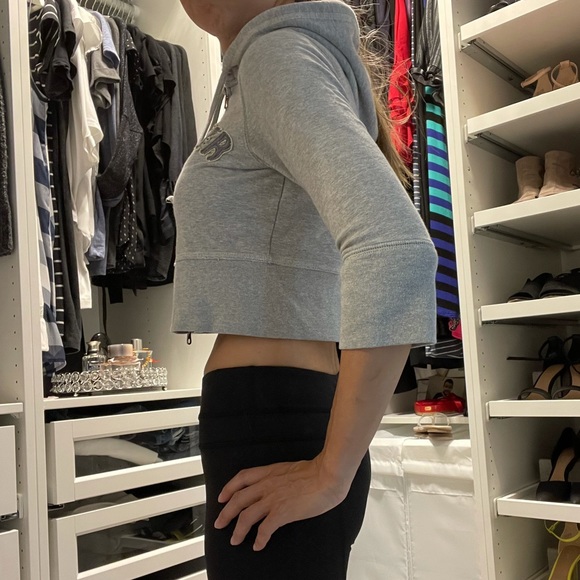 Youth HOLLISTER cropped hoodie top Size Large - Picture 3 of 5